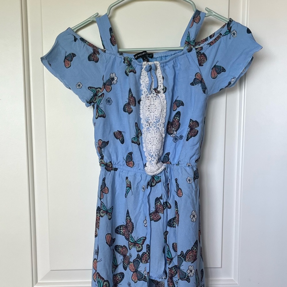 Girl’s My Michelle Blue Butterfly Romper